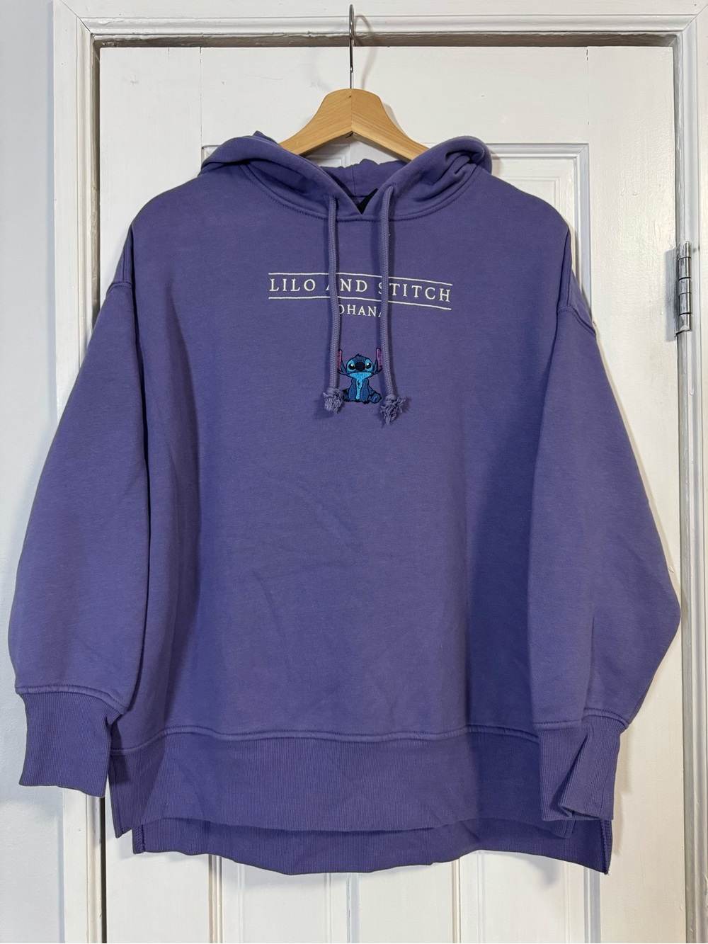 H&M Men's Lilo and Stitch Purple Crewneck Hoodie